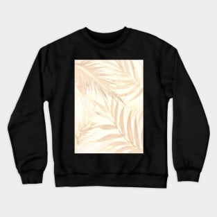 natural cream palm leaves tropical poster print miami sun Crewneck Sweatshirt